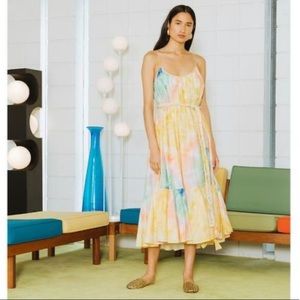 Rhode Lea tie dye midi dress size small NWT